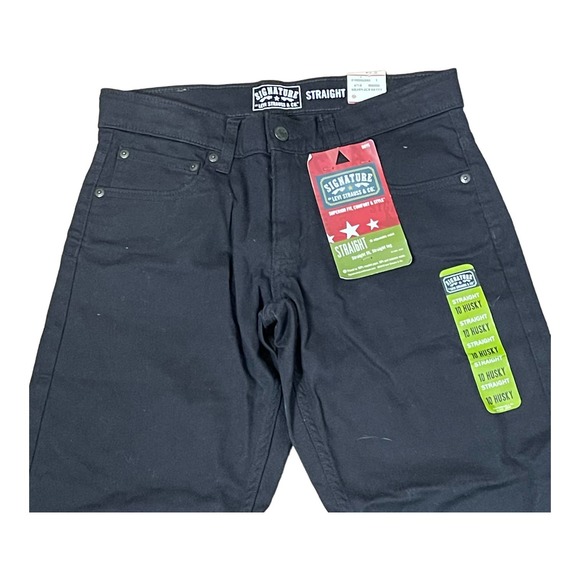 Levi's Strauss Signature Boy Black Denim Jeans Straight Leg Size 29x25 NWT - Picture 2 of 8